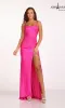 Ruched Corset Glitter Prom Dress: Abby Paris 90203 sold by PromGirl