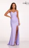 Ruched Corset Glitter Prom Dress: Abby Paris 90203 sold by PromGirl