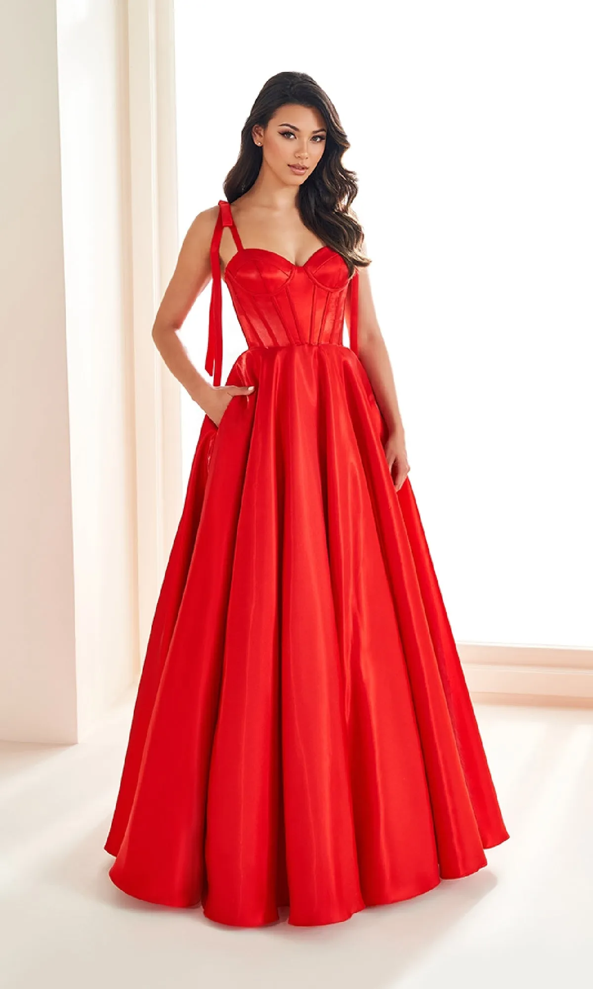 Shoulder-Bows Prom Ball Gown: Ellie Wilde EW36210 sold by PromGirl