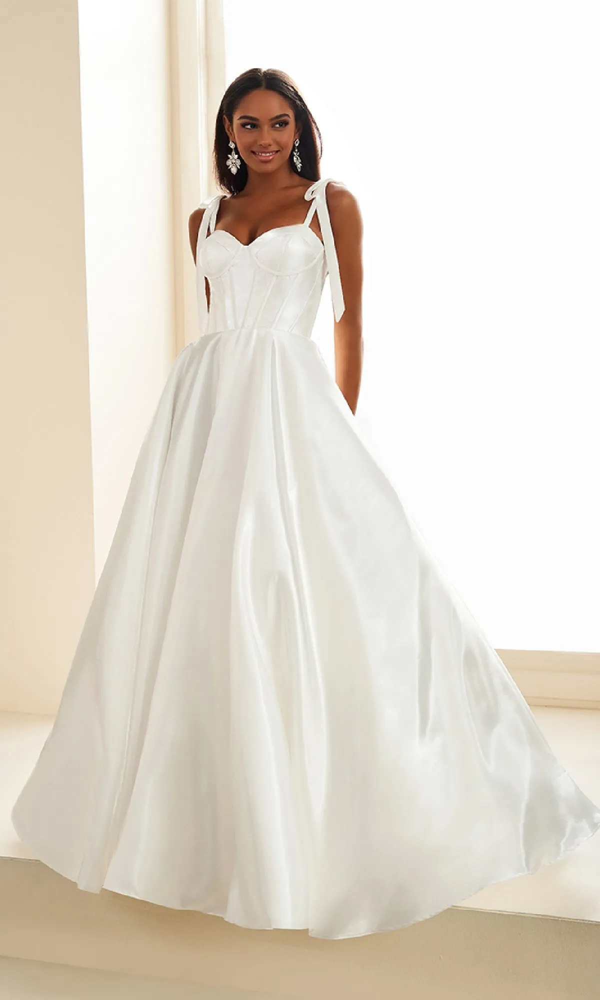 Shoulder-Bows Prom Ball Gown: Ellie Wilde EW36210 sold by PromGirl product image thumbnail 3