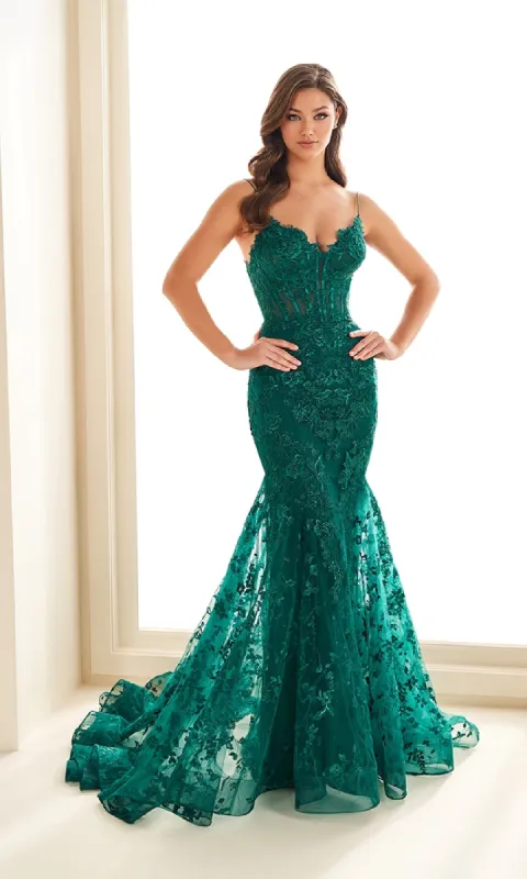 Long Embroidered Prom Dress: Ellie Wilde EW36008 sold by PromGirl