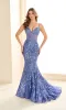Sequin-Print Mermaid Prom Dress: Ellie Wilde EW36003 sold by PromGirl