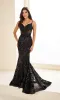 Sequin-Print Mermaid Prom Dress: Ellie Wilde EW36003 sold by PromGirl