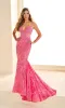 Sequin-Print Mermaid Prom Dress: Ellie Wilde EW36003 sold by PromGirl