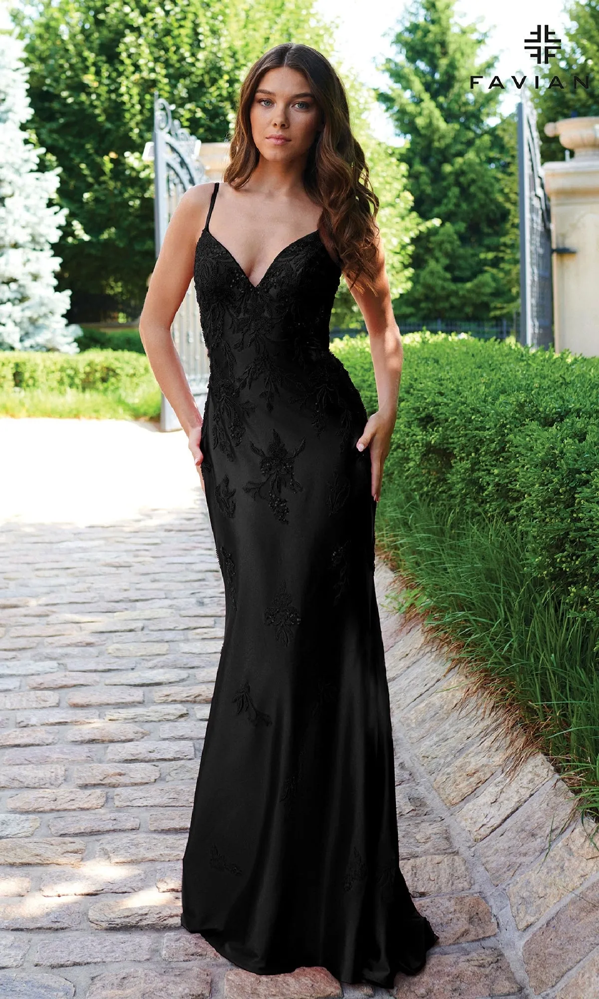 Strappy Open-Back Long Prom Dress: Faviana 11245 sold by PromGirl product image thumbnail 4