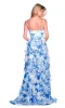 Blue Floral Prom Dress: Dave & Johnny 12208 sold by PromGirl