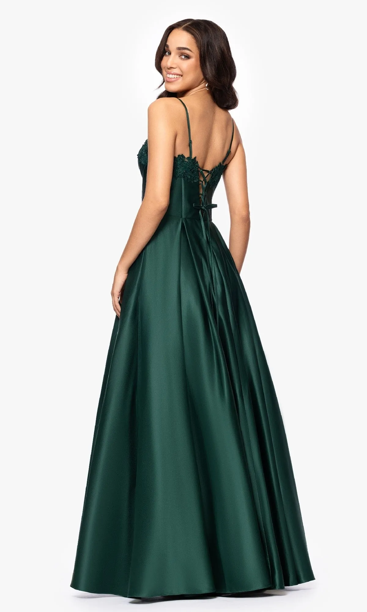 Classic Long Prom Dress: Blondie Nites 5387BN sold by PromGirl product image thumbnail 2