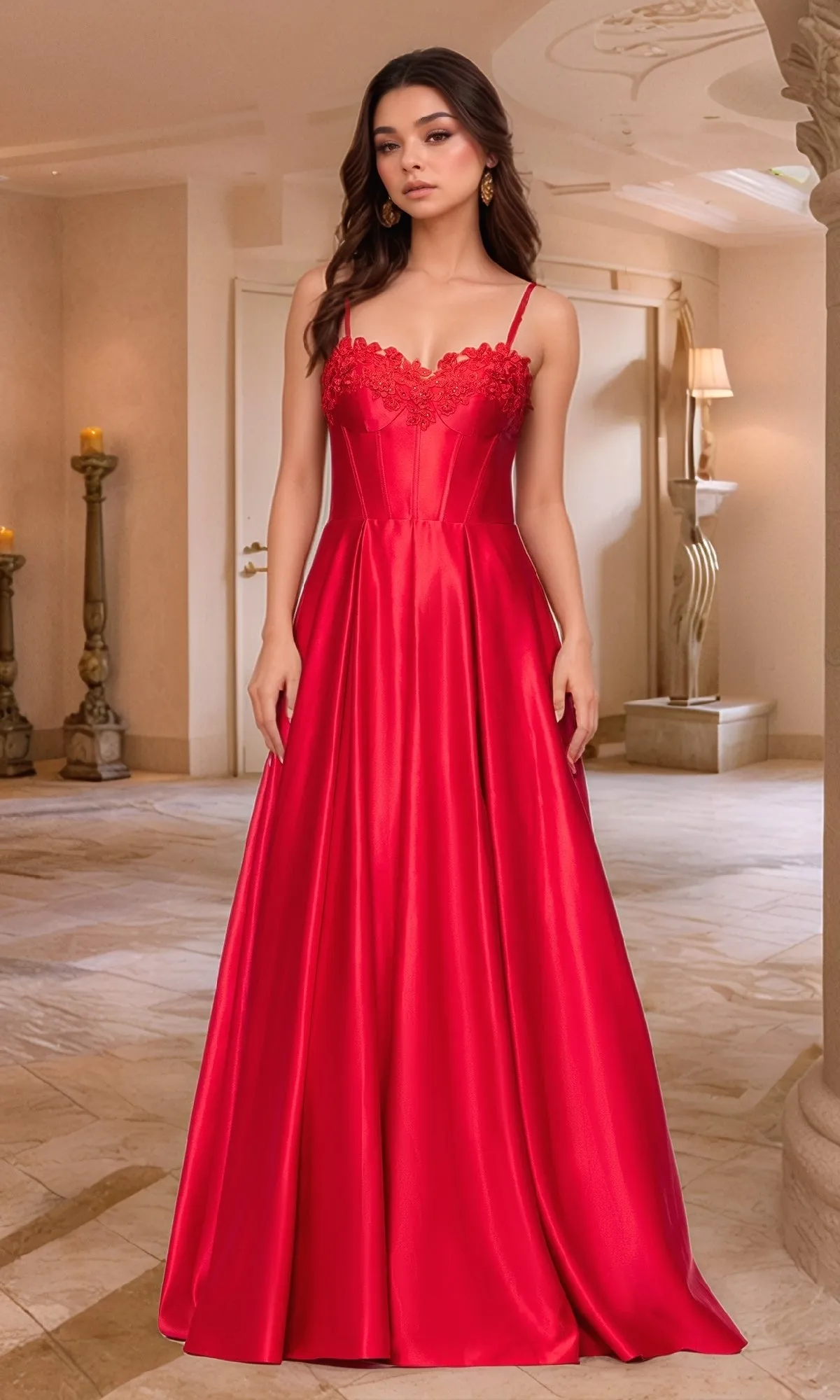 Classic Long Prom Dress: Blondie Nites 5387BN sold by PromGirl product image thumbnail 3