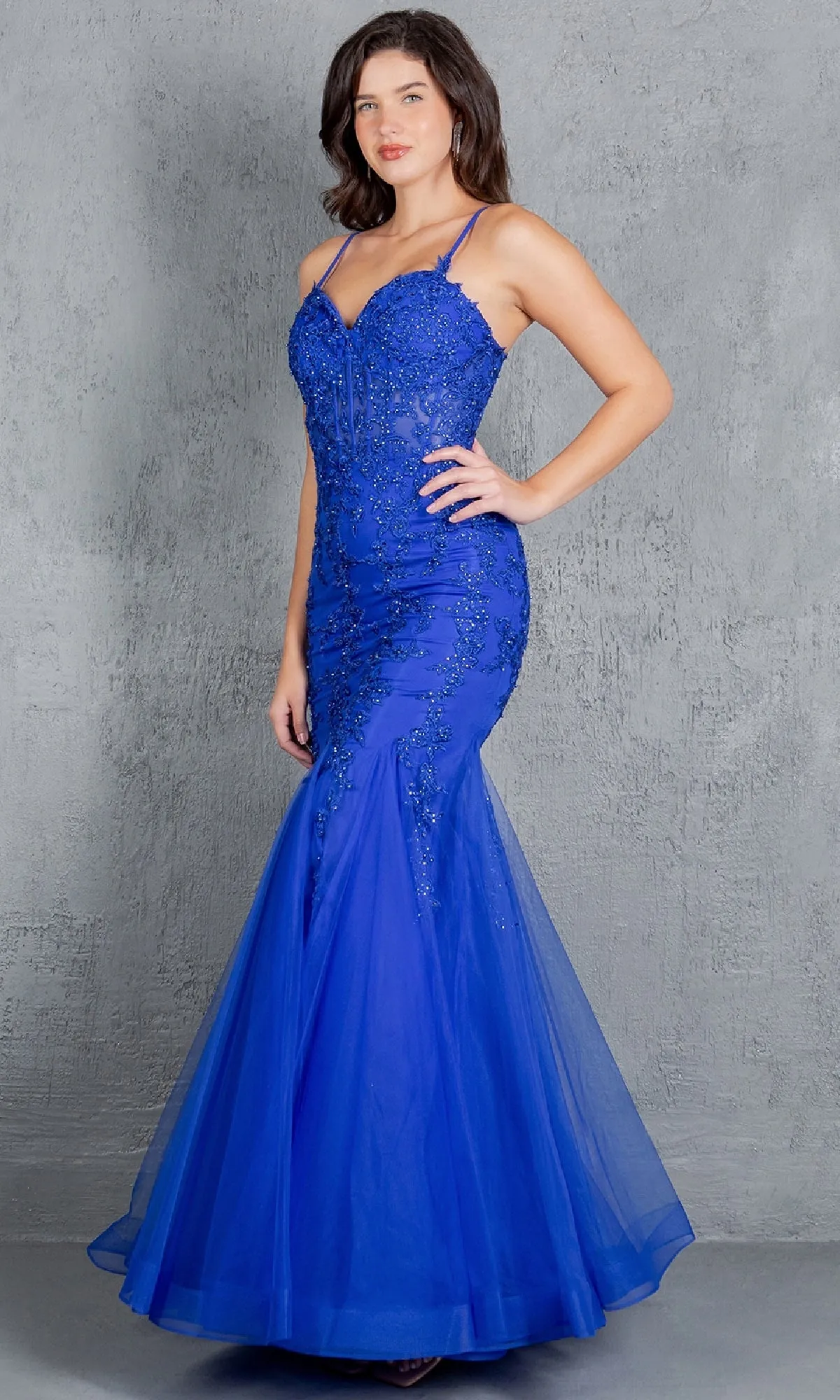 Lace-Up Long Prom Dress: Cinderella Couture 8175J sold by PromGirl product image thumbnail 5
