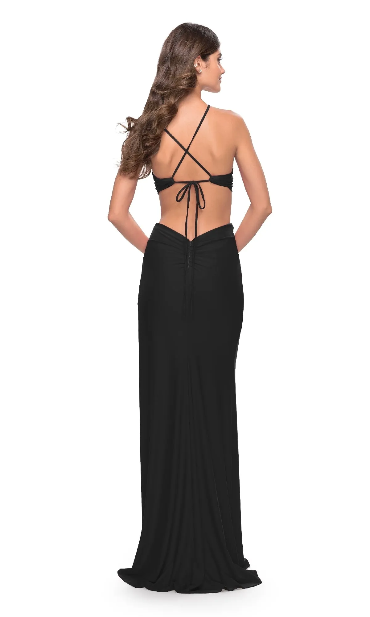 Bare-Midriff Long Formal Dress: La Femme 31293 sold by PromGirl product image thumbnail 2