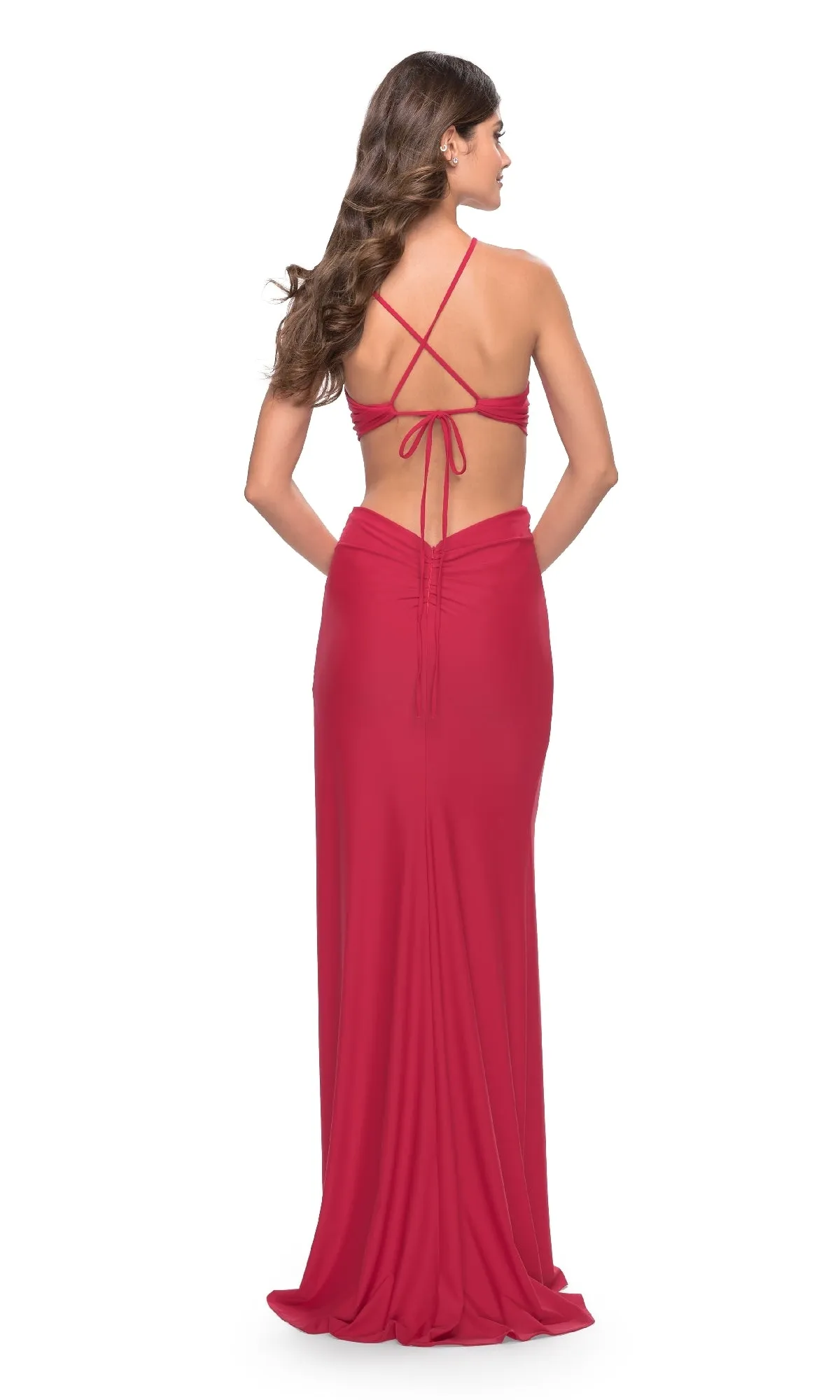 Bare-Midriff Long Formal Dress: La Femme 31293 sold by PromGirl product image thumbnail 4