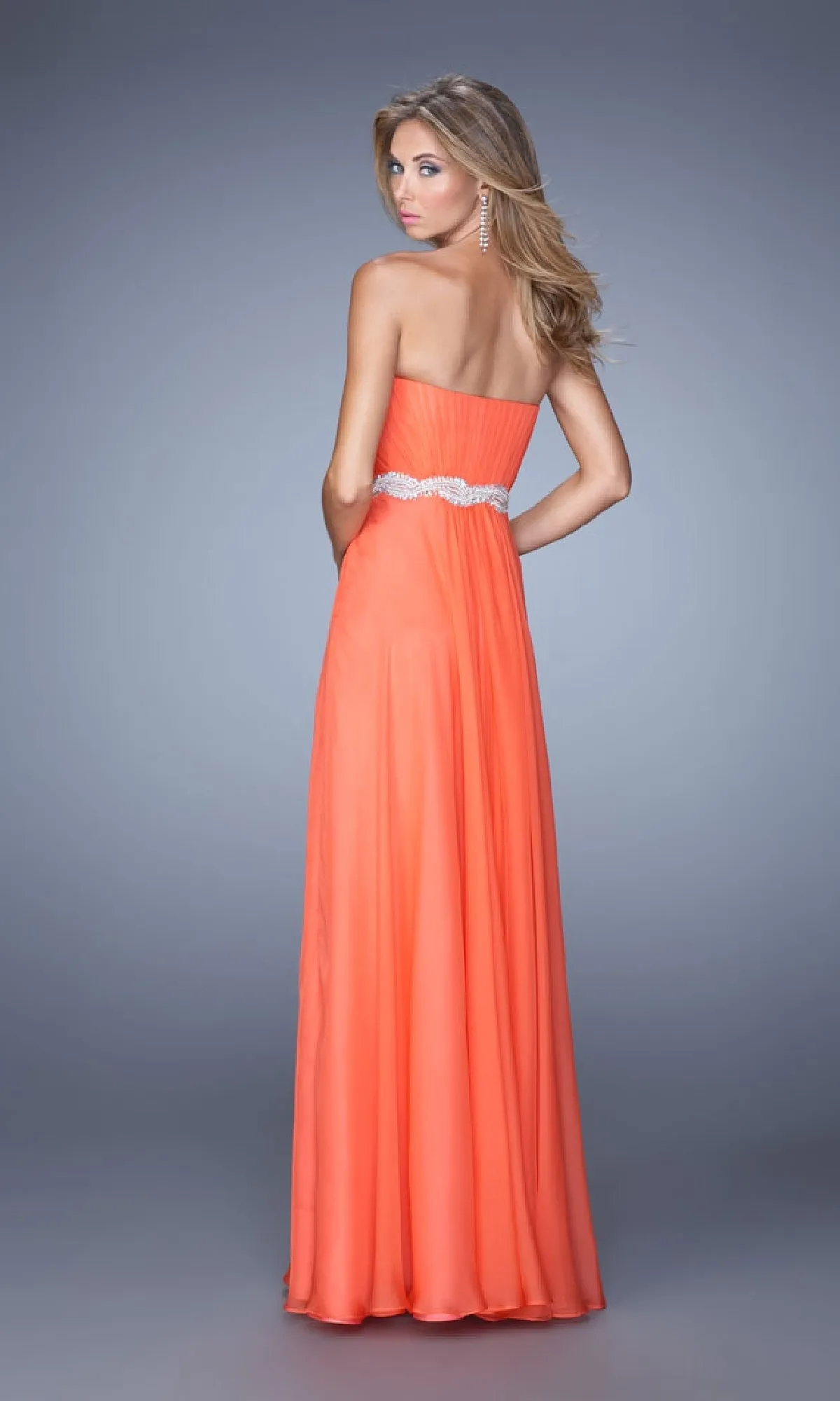 Simple Strapless Long Prom Dress: La Femme 21218 sold by PromGirl product image thumbnail 2