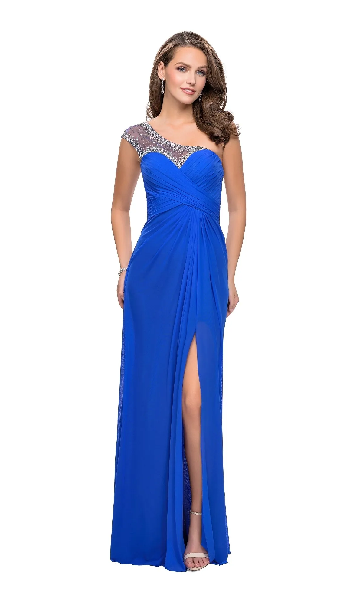 One-Shoulder Long Prom Dress: La Femme 20384 sold by PromGirl product image thumbnail 2