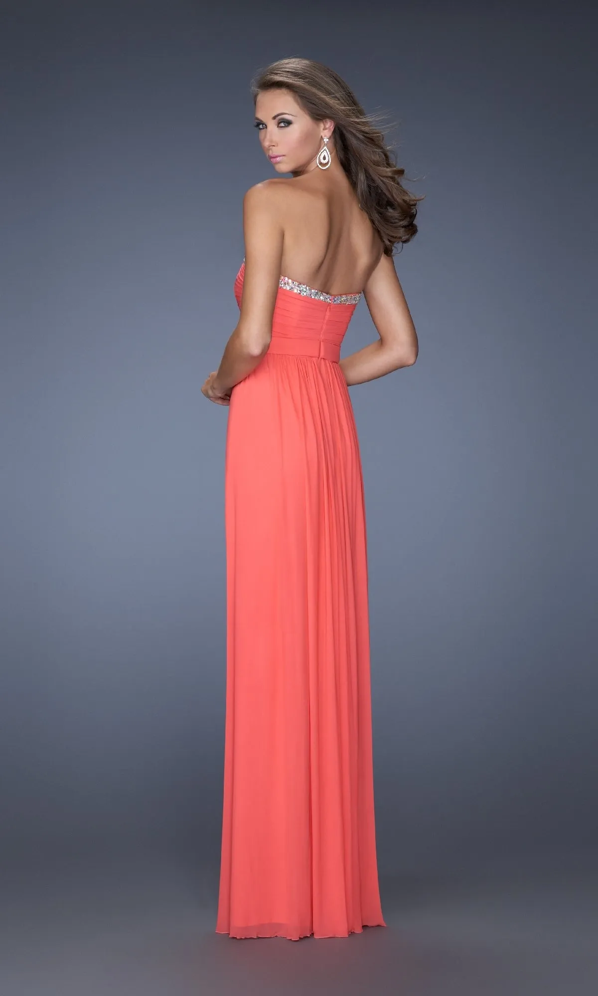 Strapless Sweetheart Prom Gown: La Femme 20048 sold by PromGirl product image thumbnail 2