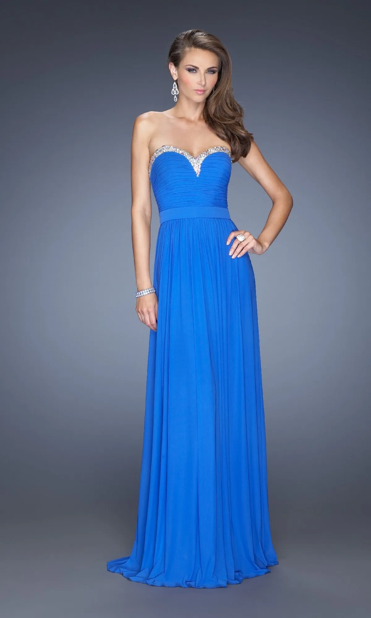Strapless Sweetheart Prom Gown: La Femme 20048 sold by PromGirl product image thumbnail 3