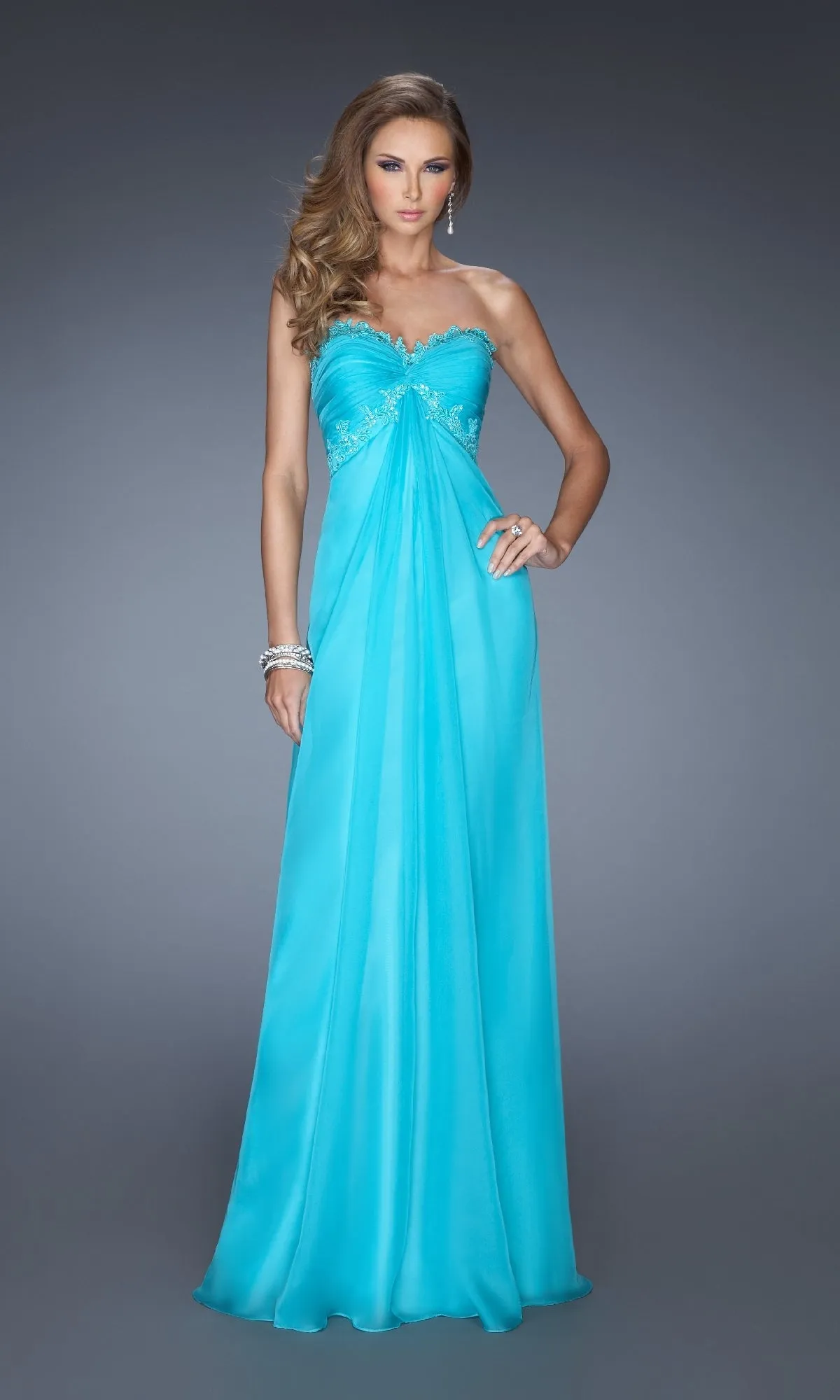 Strapless Long A-Line Prom Dress: La Femme 20042 sold by PromGirl product image thumbnail 3