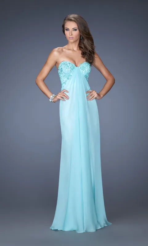 Strapless Long Prom Dress: La Femme 20023 sold by PromGirl