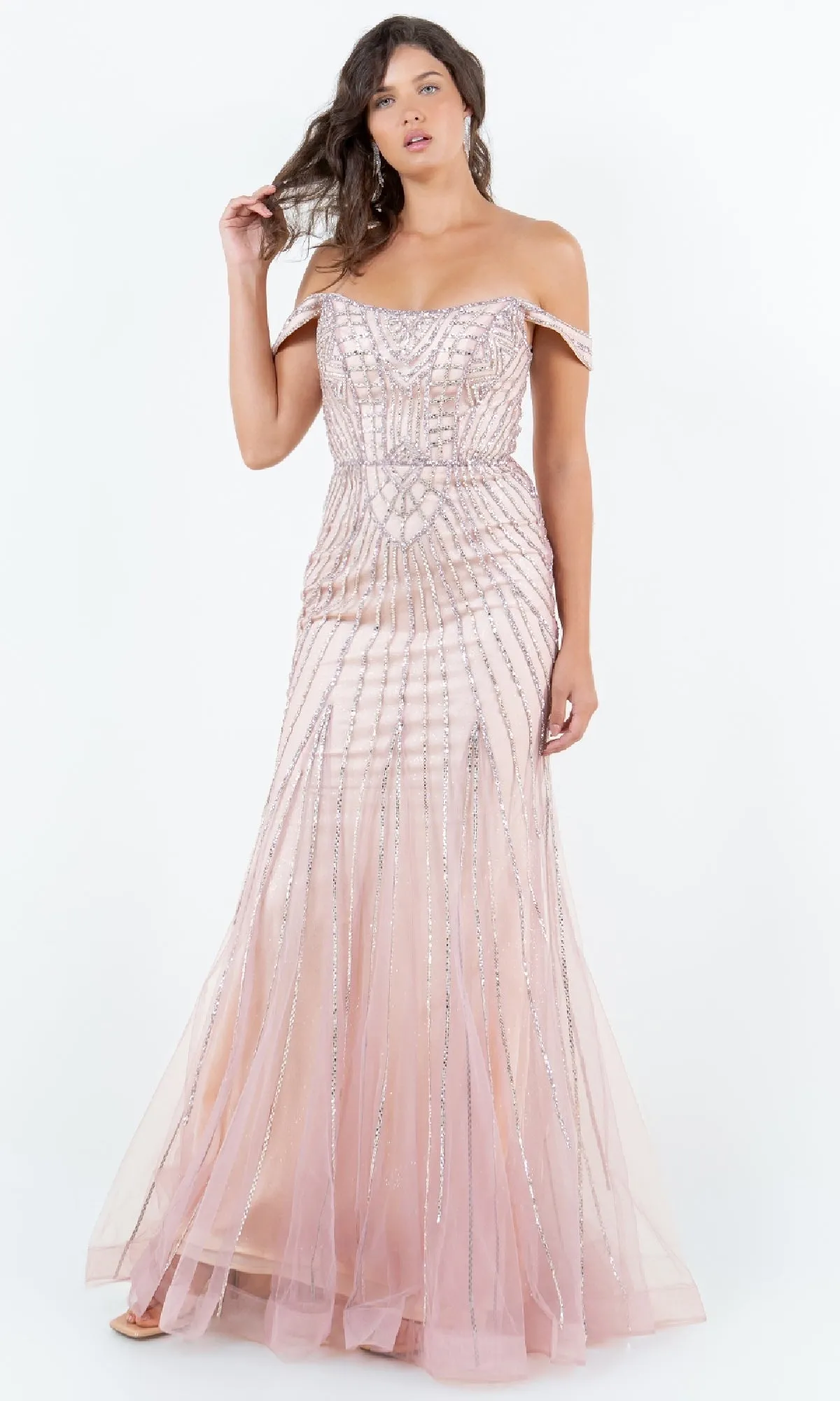 Long Beaded Prom Dress: Cinderella Couture 8271J sold by PromGirl product image thumbnail 3