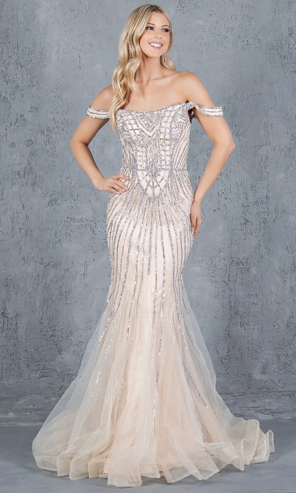 Long Beaded Prom Dress: Cinderella Couture 8271J sold by PromGirl product image thumbnail 5