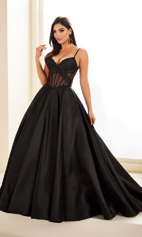 Sheer-Corset Prom Ball Gown: Ellie Wilde EW36073 sold by PromGirl