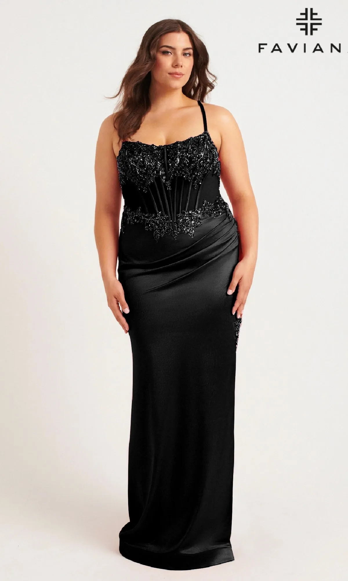Long Plus-Size Prom Dress: Faviana 9592 sold by PromGirl product image thumbnail 5