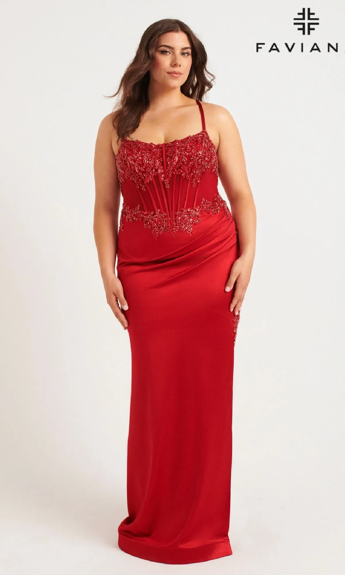 Long Plus-Size Prom Dress: Faviana 9592 sold by PromGirl product image thumbnail 4
