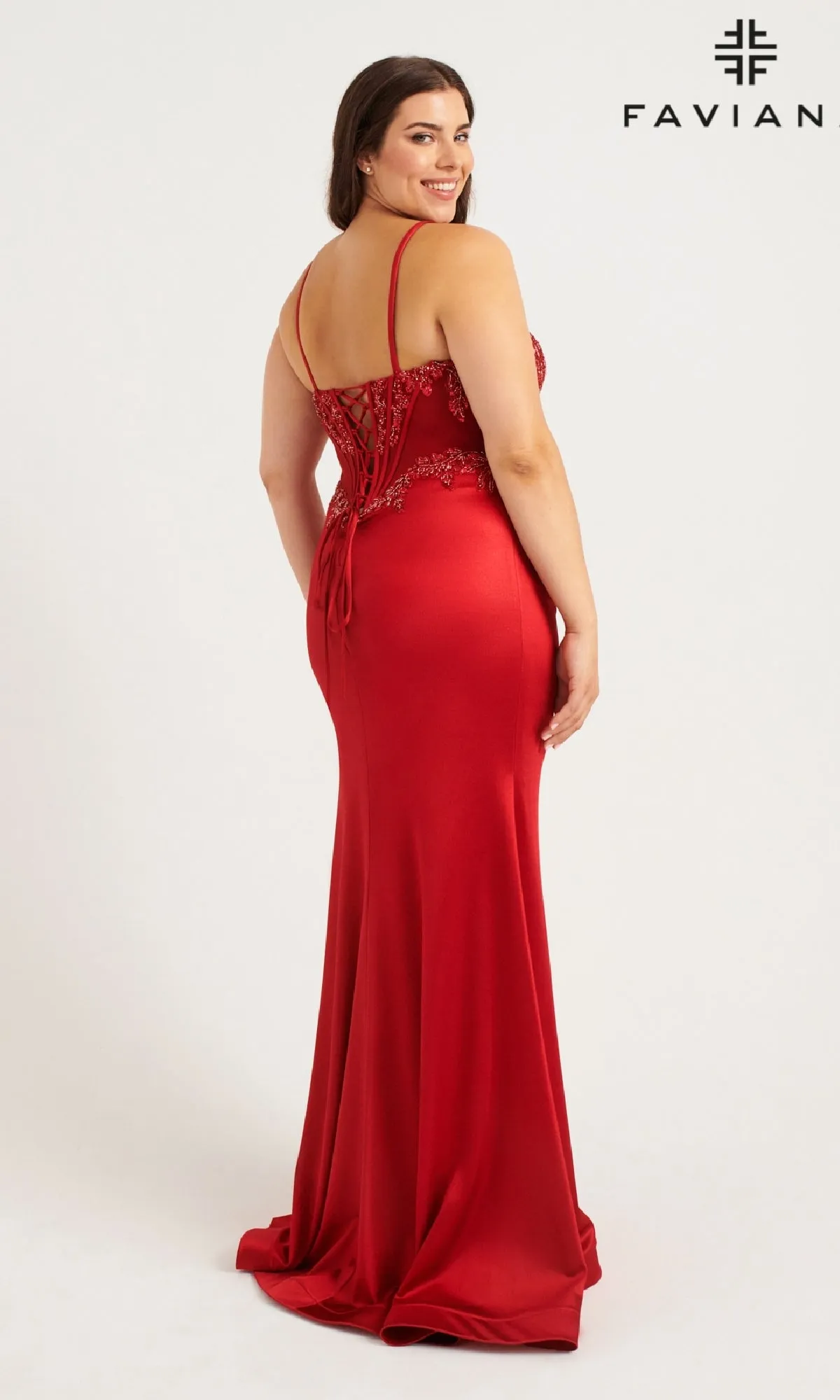 Long Plus-Size Prom Dress: Faviana 9592 sold by PromGirl product image thumbnail 2