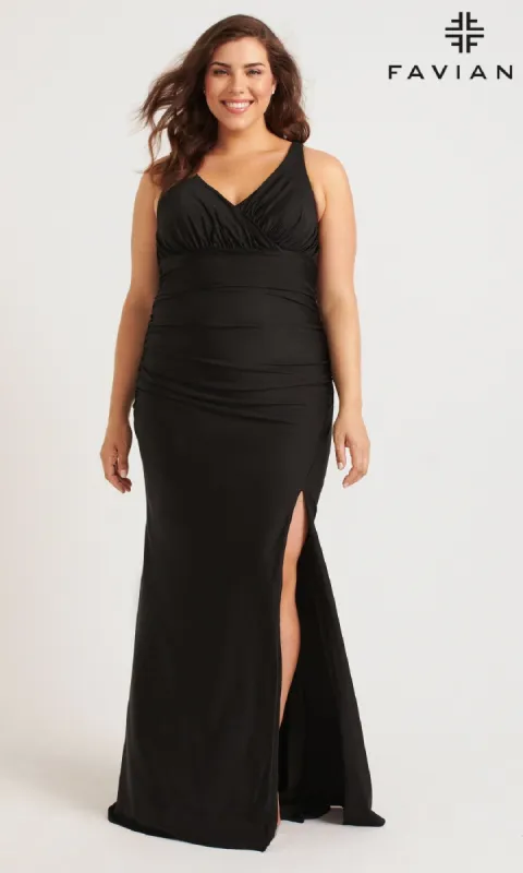 Long Plus-Size Prom Dress: Faviana 9584 sold by PromGirl