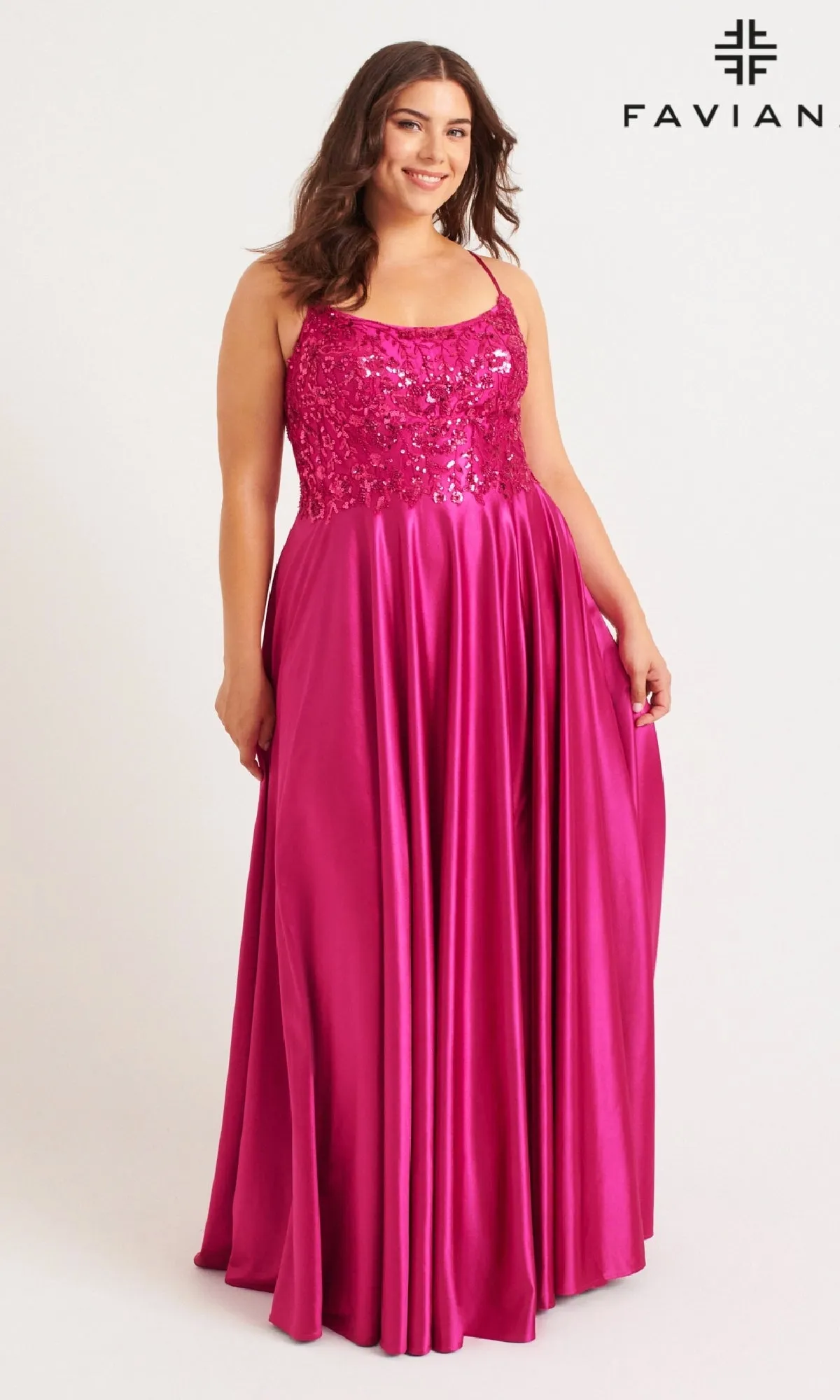 Long Plus-Size Prom Dress: Faviana 9582 sold by PromGirl product image thumbnail 3