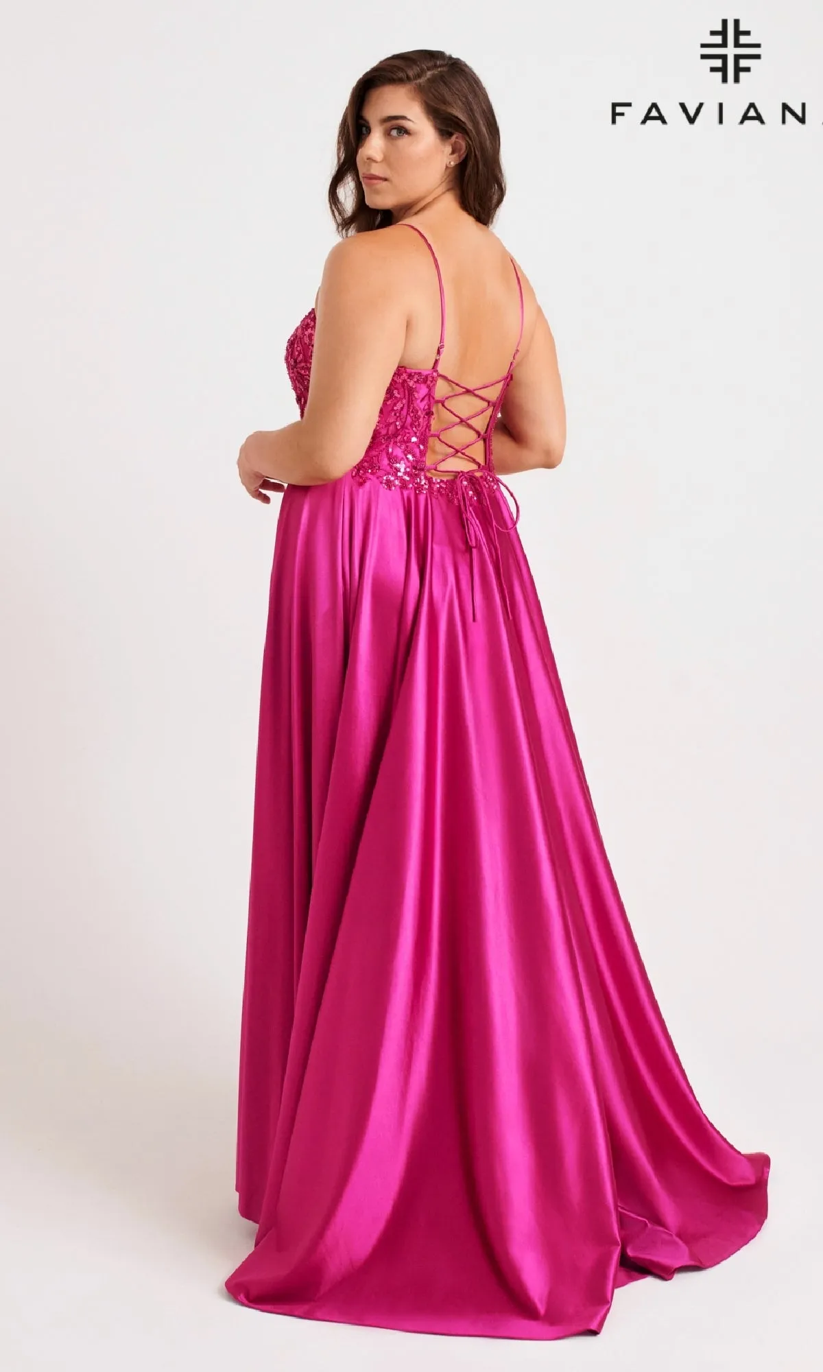 Long Plus-Size Prom Dress: Faviana 9582 sold by PromGirl product image thumbnail 2