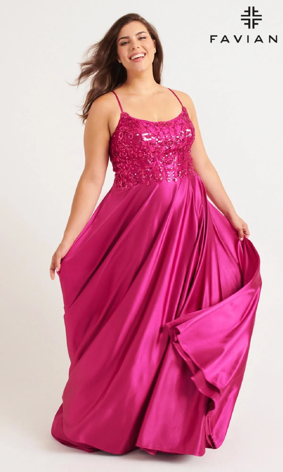 Long Plus-Size Prom Dress: Faviana 9582 sold by PromGirl product image thumbnail 4