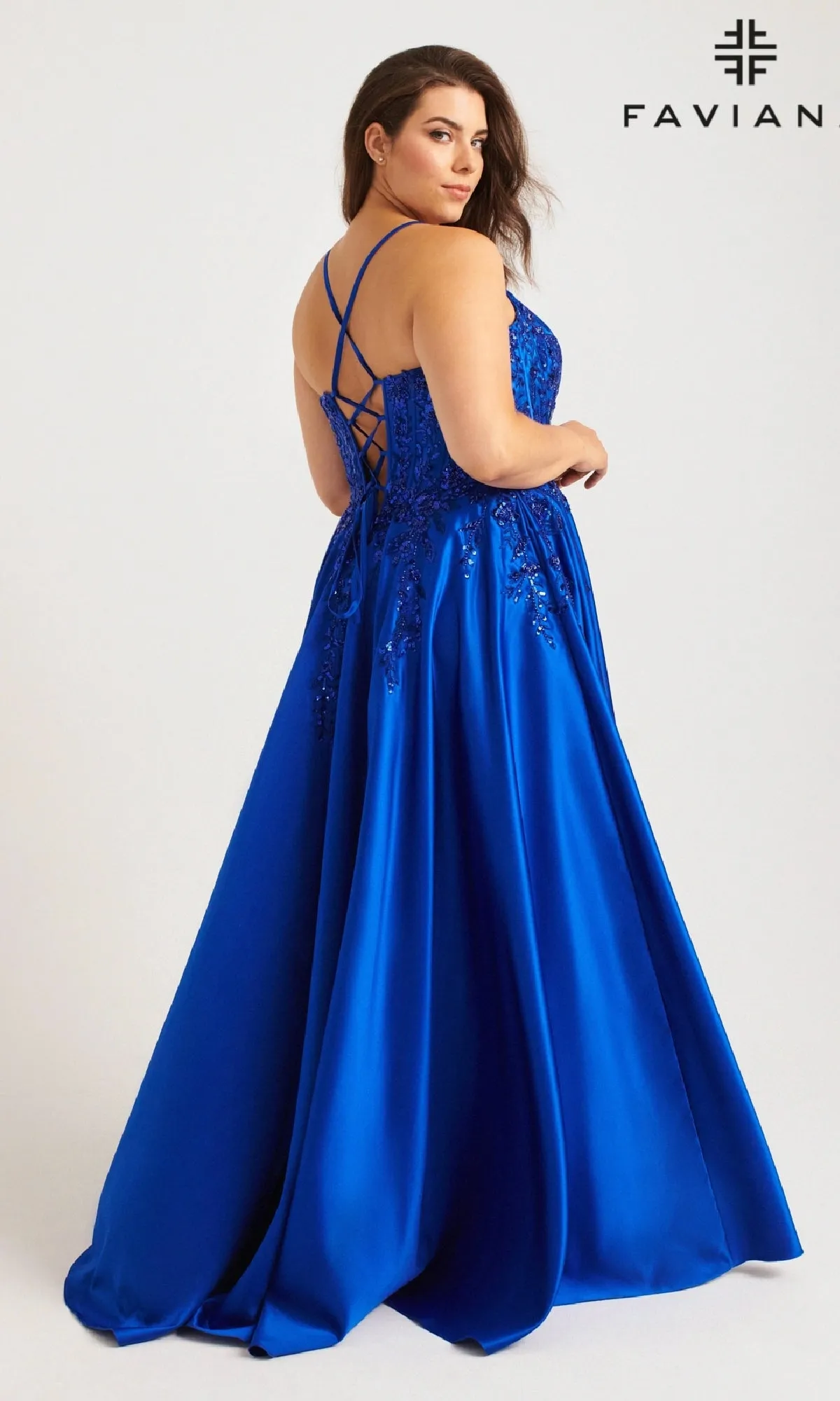 Long Plus-Size Prom Dress: Faviana 9575 sold by PromGirl product image thumbnail 2