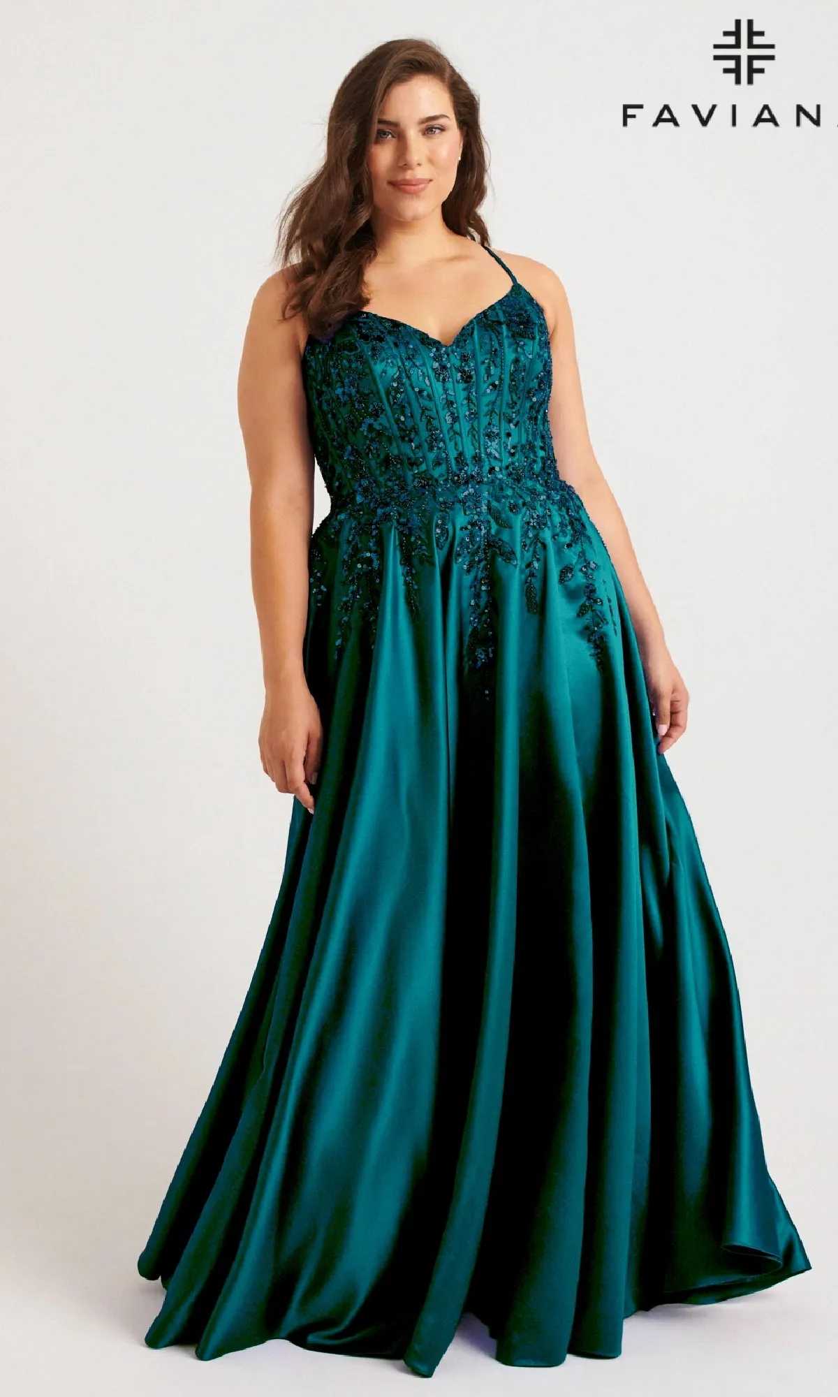 Long Plus-Size Prom Dress: Faviana 9575 sold by PromGirl product image thumbnail 3