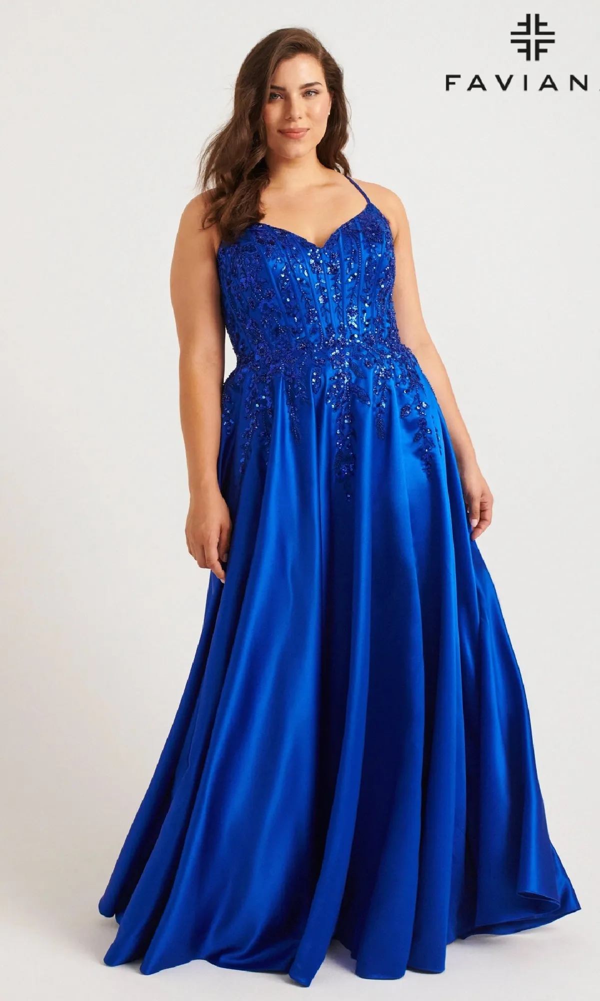 Long Plus-Size Prom Dress: Faviana 9575 sold by PromGirl product image thumbnail 4