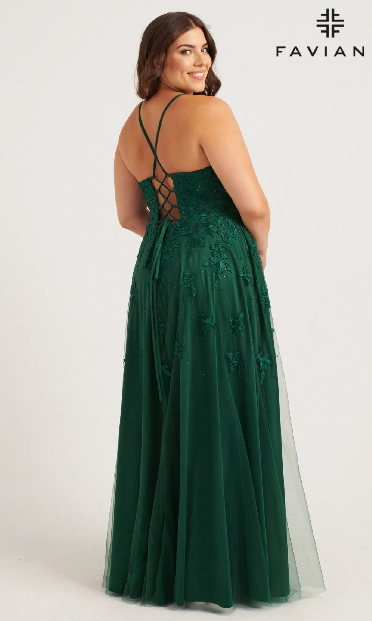 Long Plus-Size Prom Dress: Faviana 9552 sold by PromGirl product image thumbnail 2