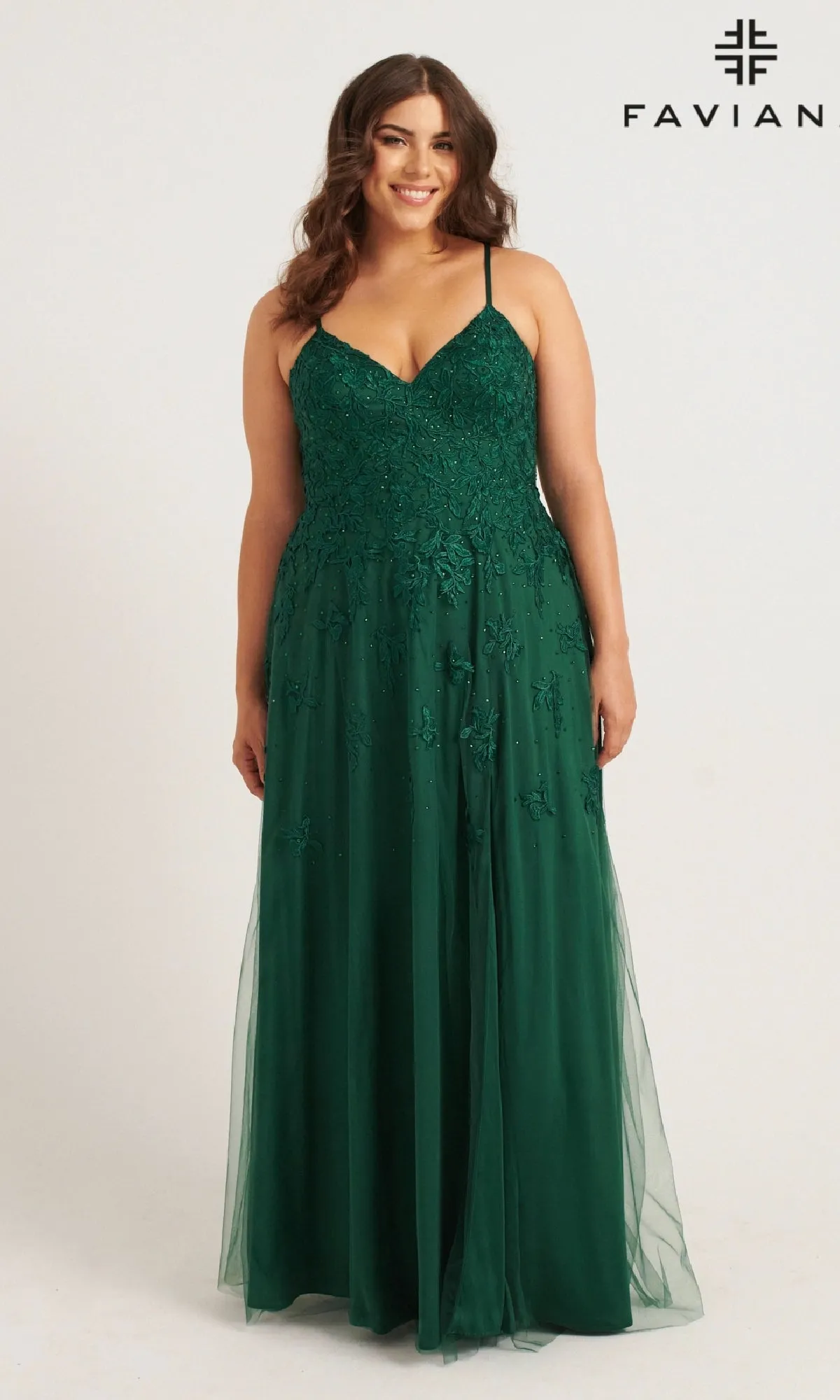 Long Plus-Size Prom Dress: Faviana 9552 sold by PromGirl product image thumbnail 3