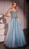 Sheer-Corset Long Prom Dress: Ladivine CC0881 sold by PromGirl