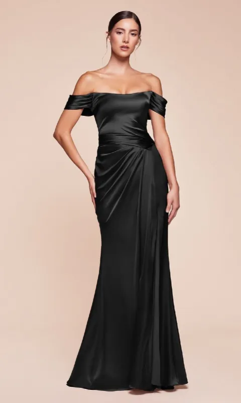 Lace-Up Off-Shoulder Prom Dress: CL7452 sold by PromGirl