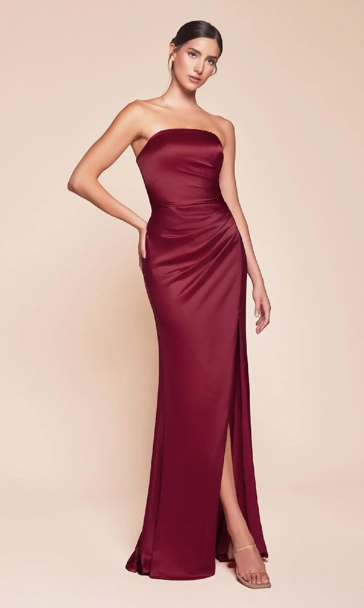 Simple Strapless Long Prom Dress: Ladivine 7451 sold by PromGirl product image thumbnail 4