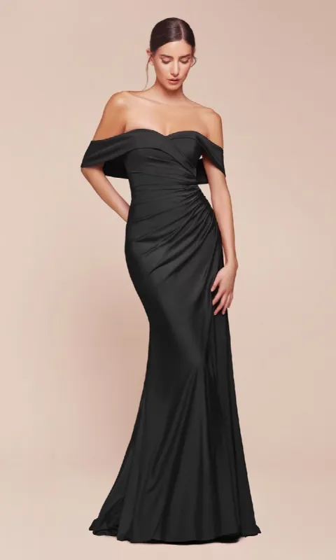 Off-the-Shoulder Long Prom Dress: Ladivine CD790 sold by PromGirl