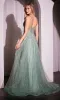 Crystal-Beaded Long Prom Dress: Ladivine CD786 sold by PromGirl