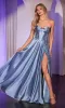 Strapless Long A-Line Prom Dress: Ladivine CD378 sold by PromGirl