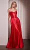 Strapless Long A-Line Prom Dress: Ladivine CD378 sold by PromGirl