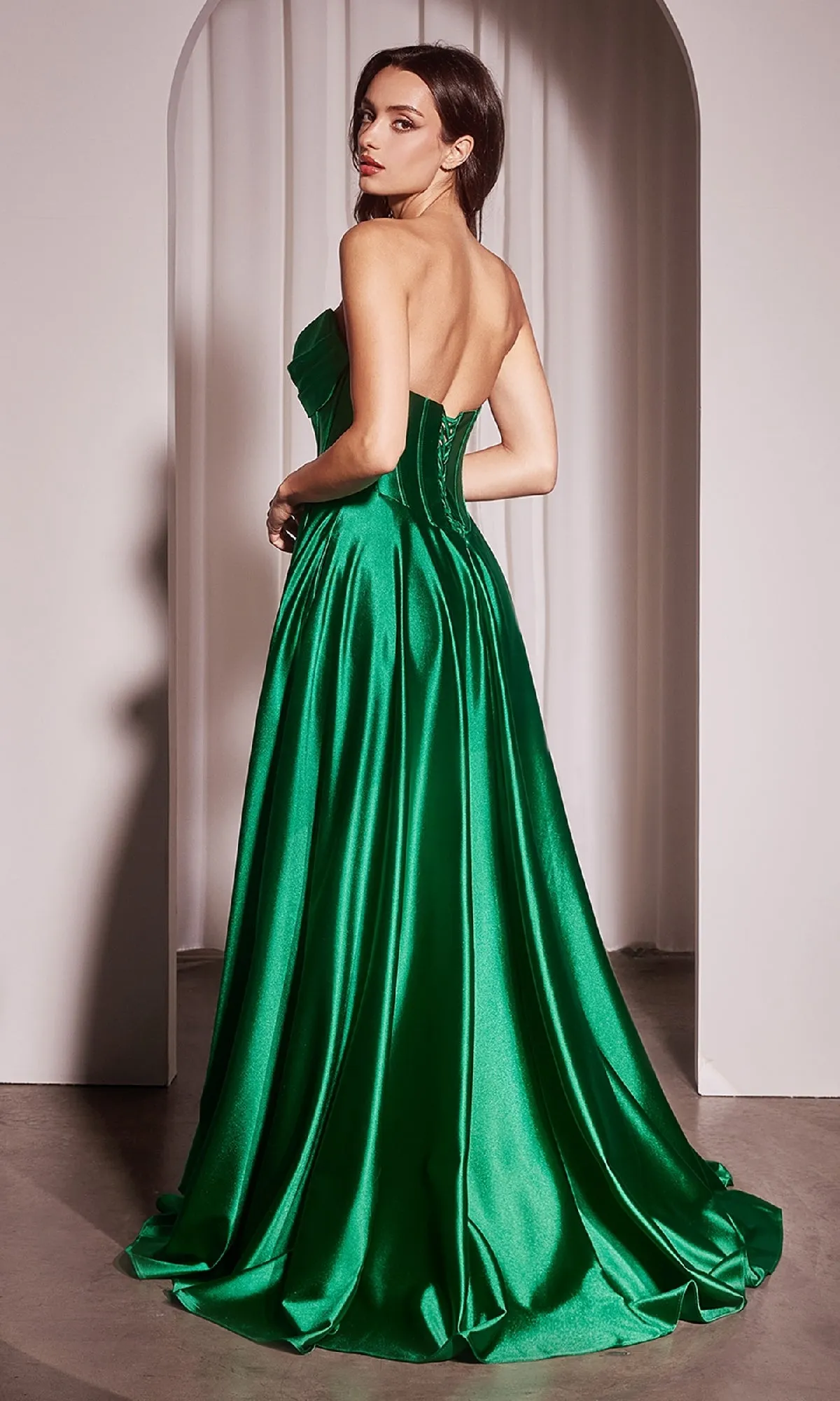 Strapless Long A-Line Prom Dress: Ladivine CD378 sold by PromGirl product image thumbnail 2