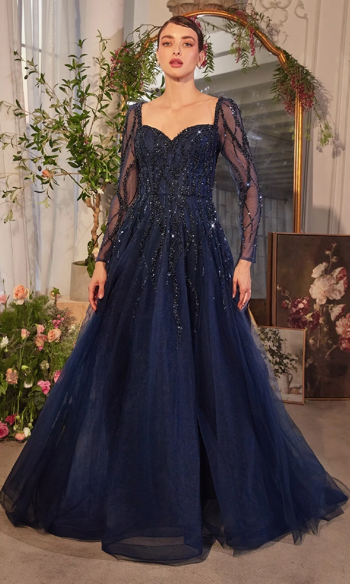 Long Sleeve Prom Ball Gown: Andrea & Leo A1367 sold by PromGirl product image thumbnail 3