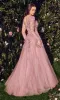 Long Sleeve Long Formal Gown: Andrea & Leo MA108 sold by PromGirl