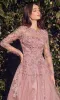 Long Sleeve Long Formal Gown: Andrea & Leo MA108 sold by PromGirl
