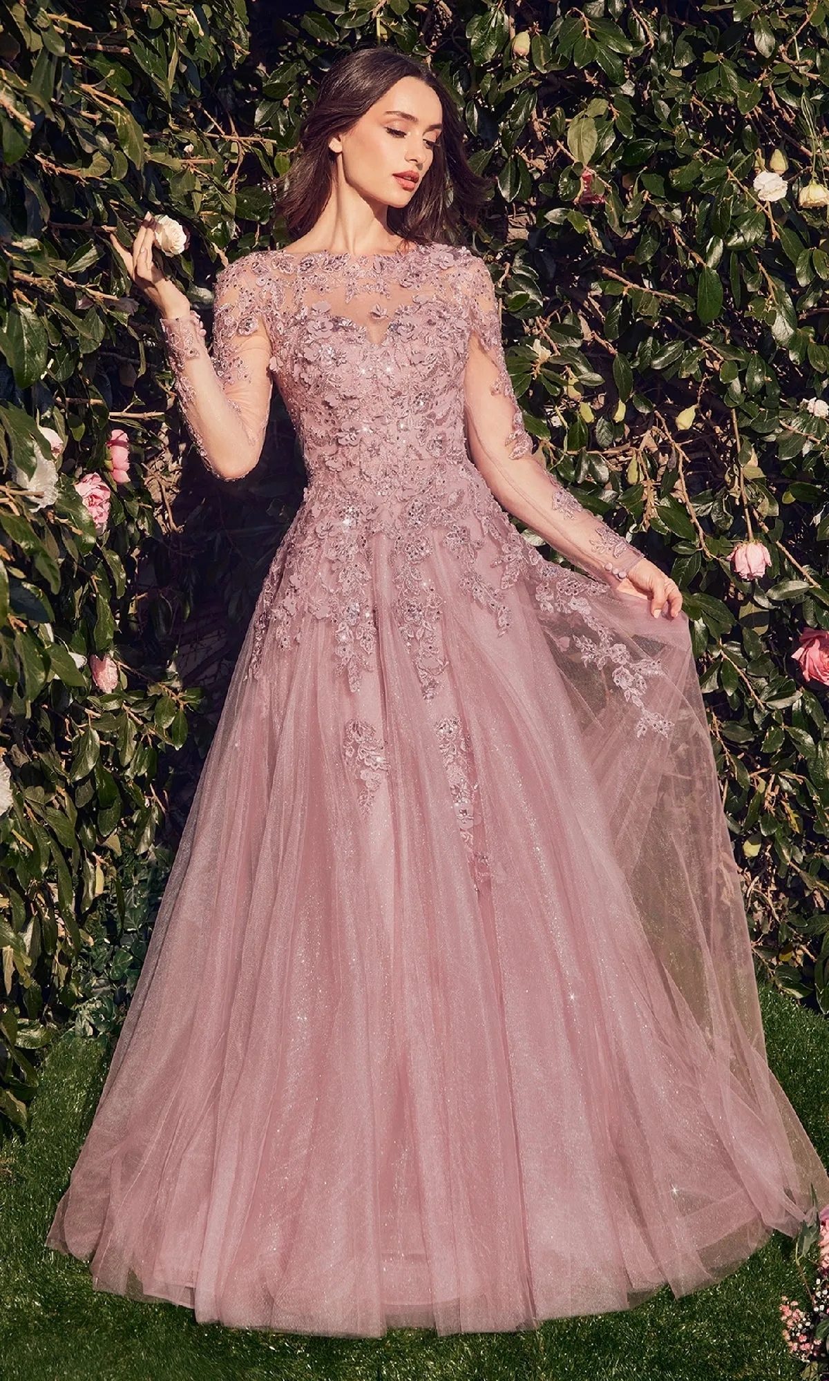 Long Sleeve Long Formal Gown: Andrea & Leo MA108 sold by PromGirl product image thumbnail 3