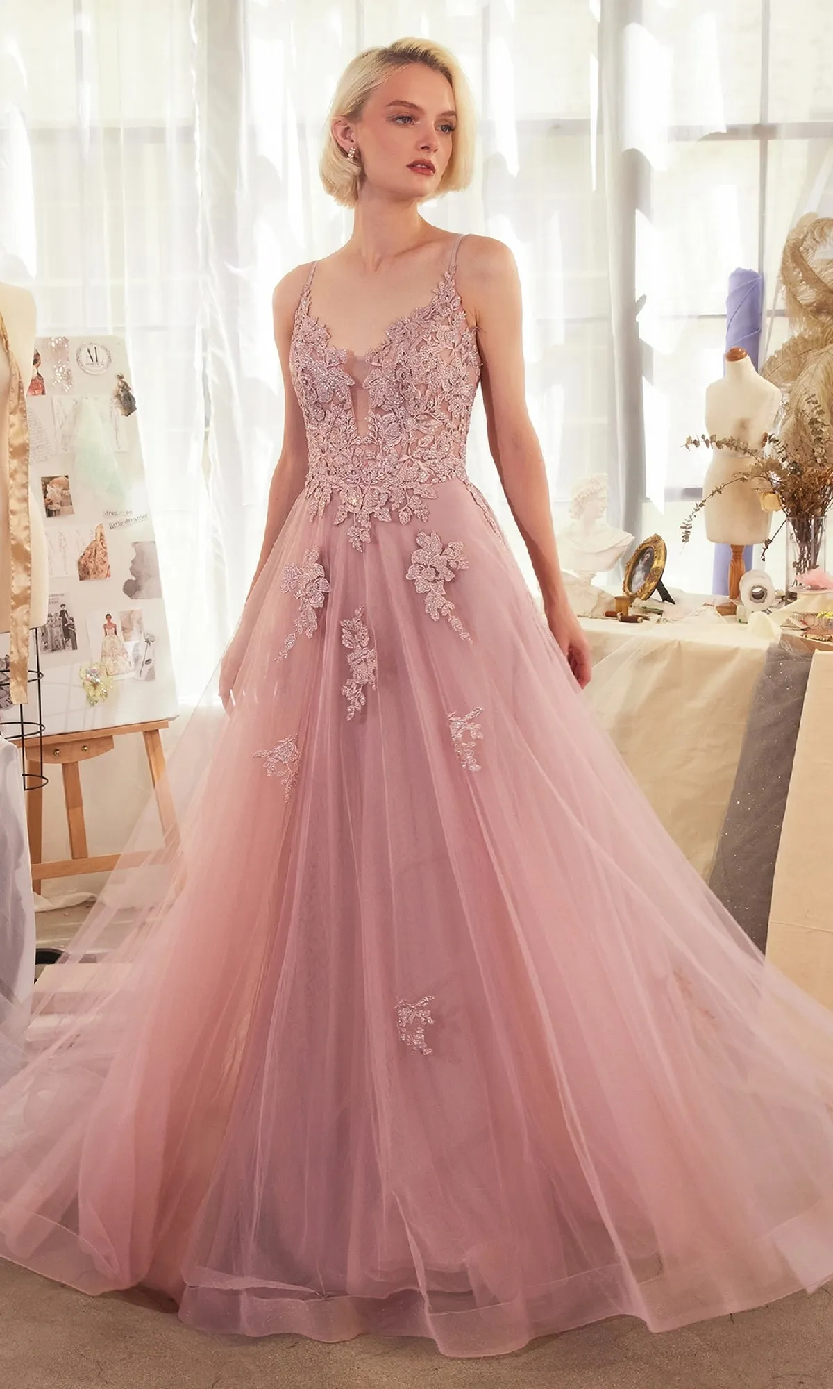 Embroidered Long Prom Dress: Andrea & Leo A1417 sold by PromGirl product image thumbnail 3