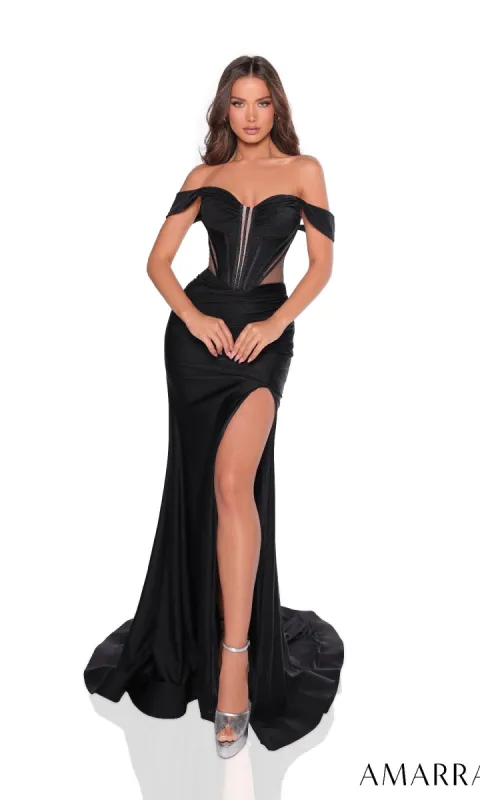 Long Prom Dress: Amarra 88220 sold by PromGirl